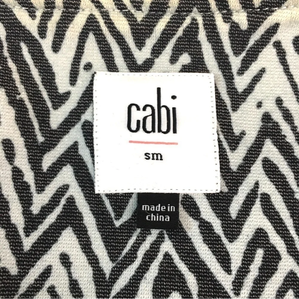 CAbi Zig Zag Chevron Zebra Ponte‎ Knit Jacket Coat